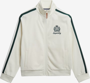 Veste de survêtement 'Country Club' Superdry en blanc : devant