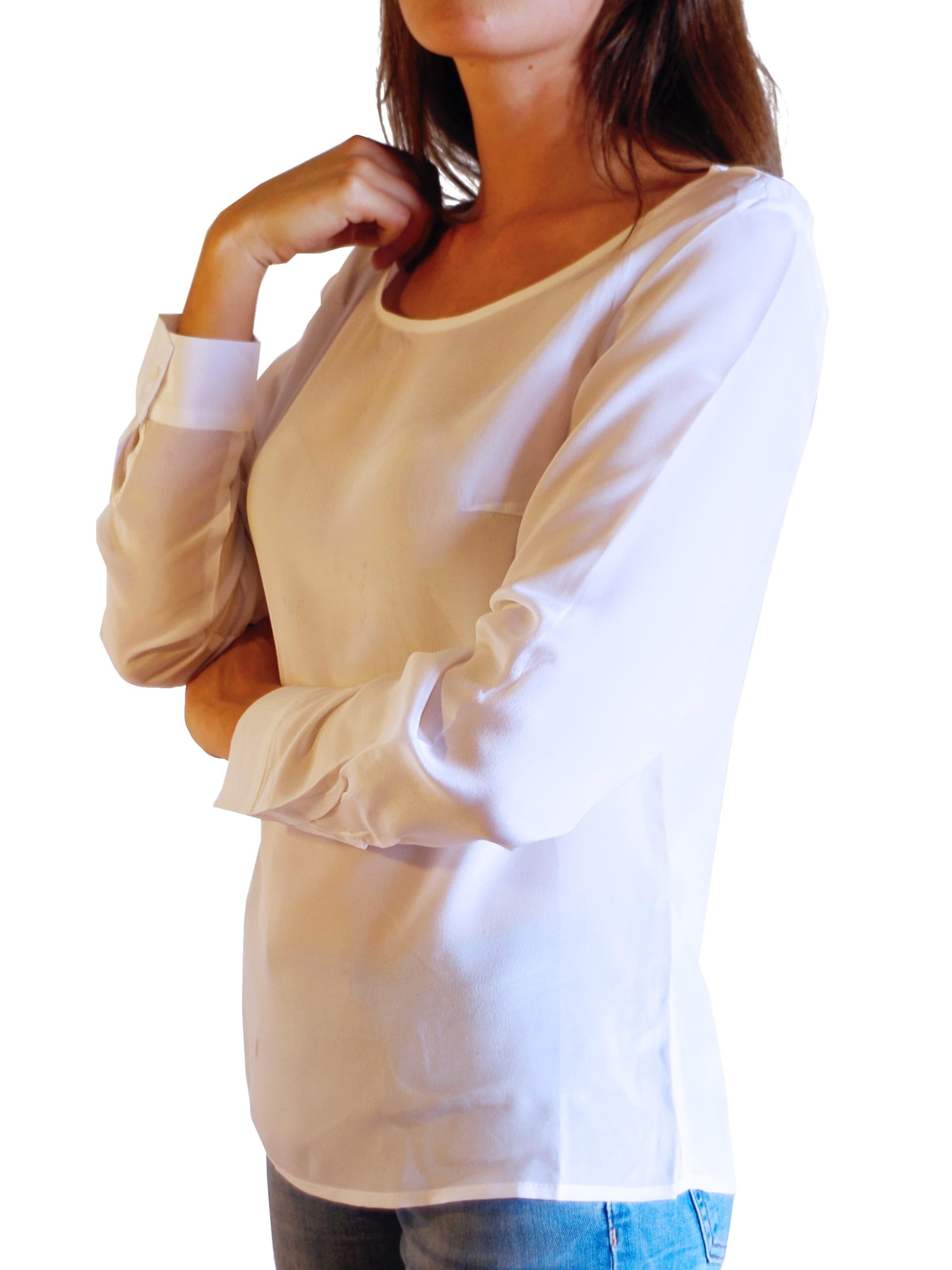 Posh Gear - Blusa 'Rotondoseta' en blanco