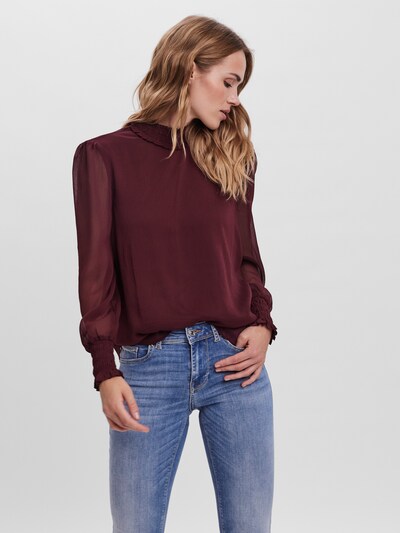 VERO MODA Bluse 'Smilla' in dunkelrot, Modelansicht