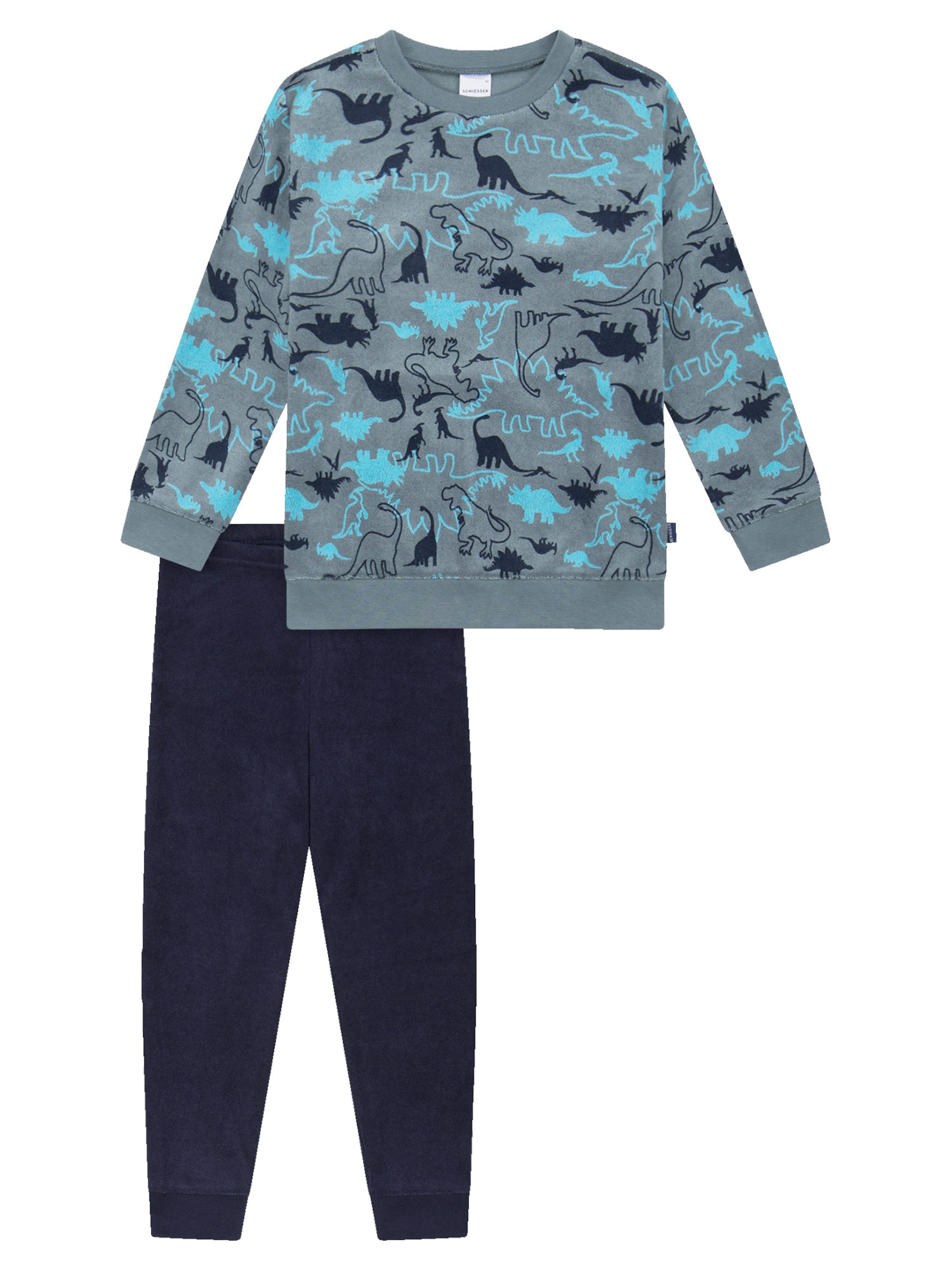 SCHIESSER - Pijama ' Boys World ' en verde: frente