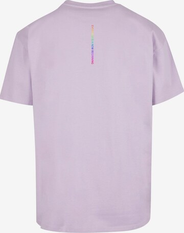 Merchcode T-Shirt 'Hope Rainbow' in Lila