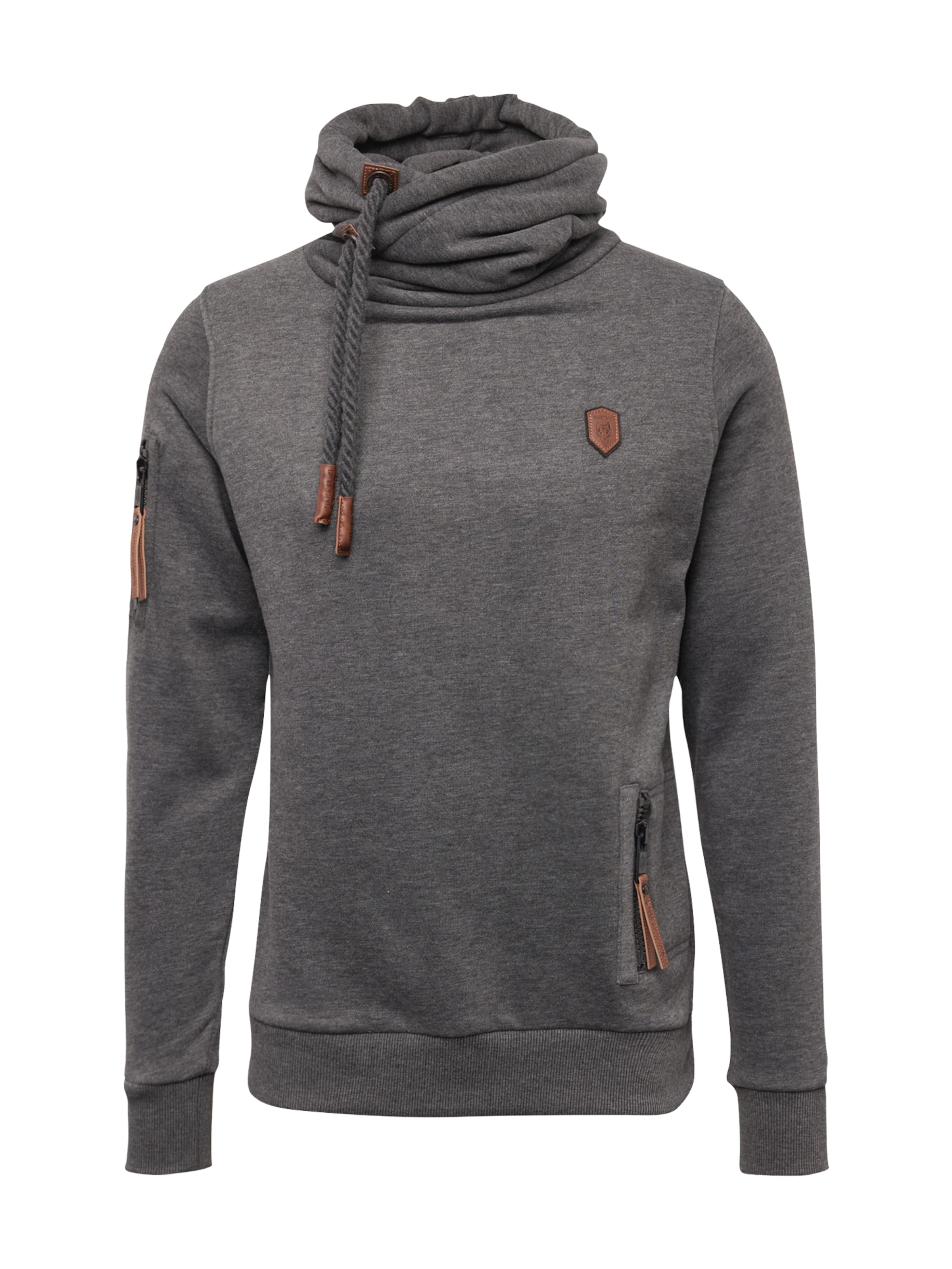 Bluză de molton de la naketano pe gri: față