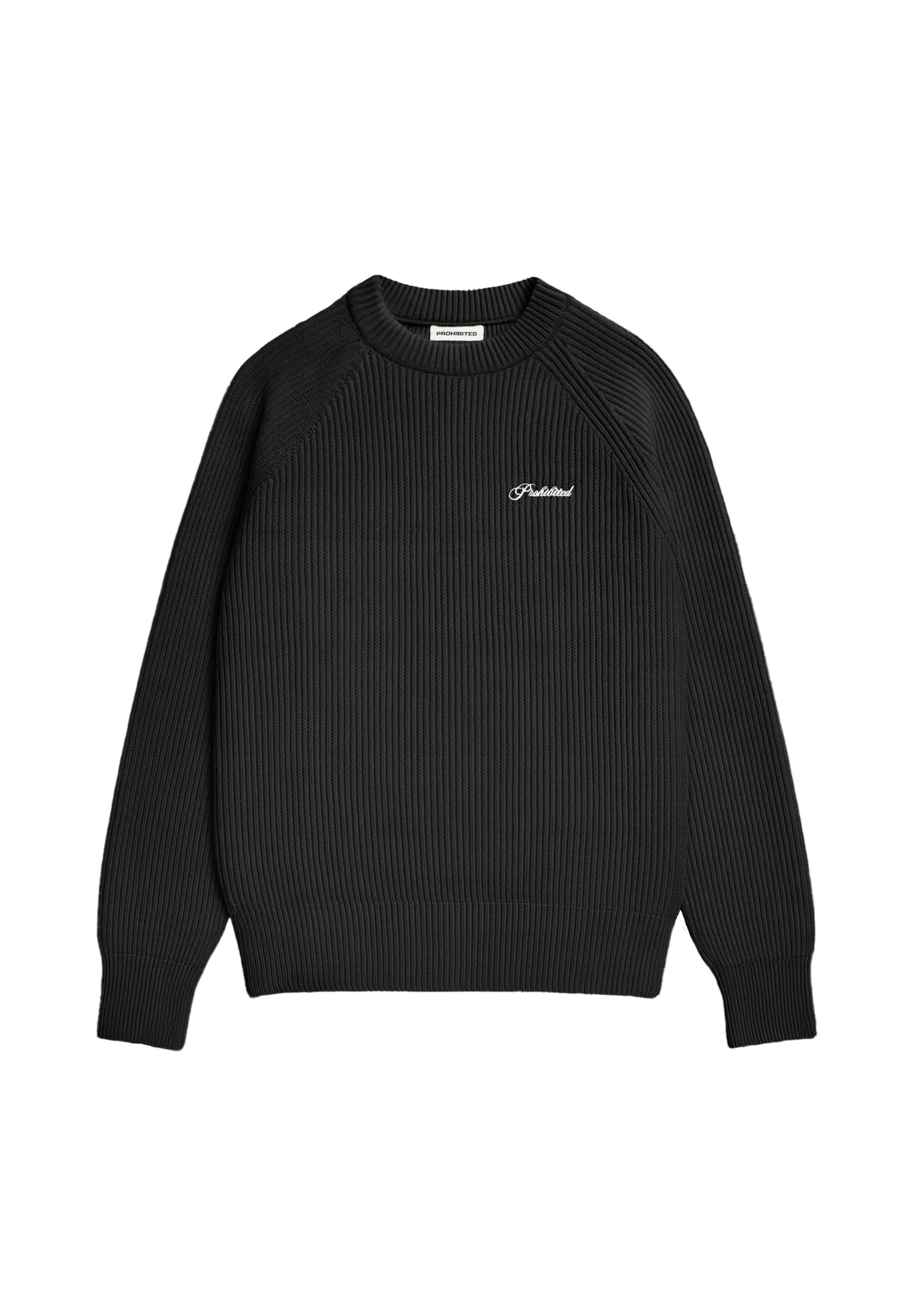 Prohibited Sweater 'Campus' in Black: front