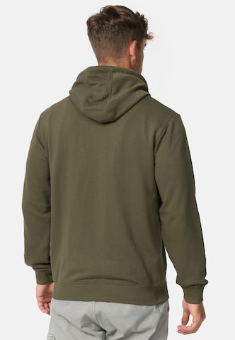 INDICODE JEANS Zip-Up Hoodie 'Christos' in Green