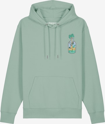 Watapparel Sweatshirt ' Holiday in a bottle ' in Grün: Vorderseite