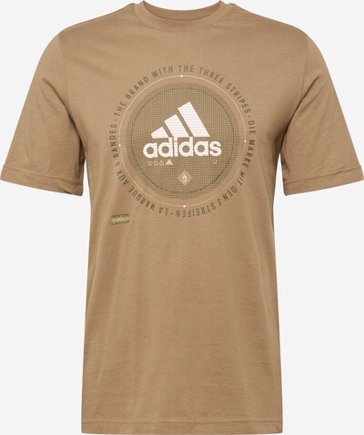 ADIDAS PERFORMANCE Sportshirt in hellbraun / weiß, Produktansicht