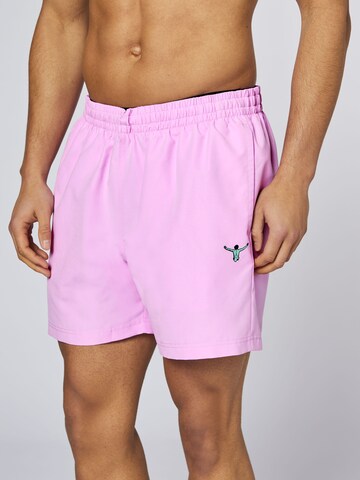 CHIEMSEE Athletic Swim Trunks in Purple
