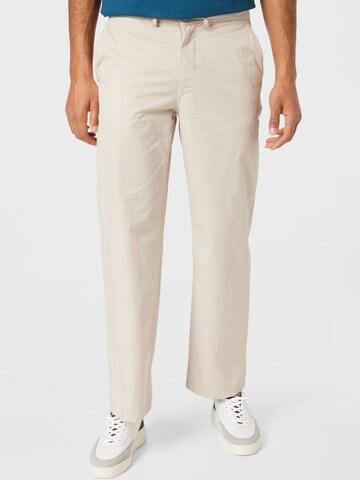 River Island Loose fit Chino trousers in Beige: front