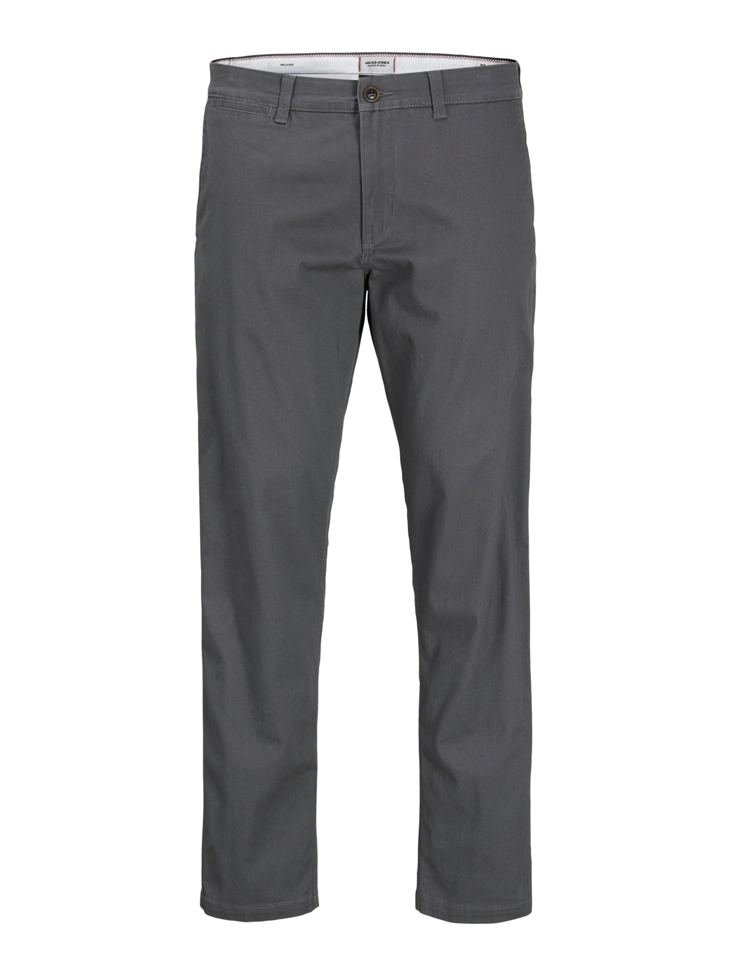 JACK & JONES Loose fit Chino Pants 'JPSTKANE JJDAVE' in Grey: front