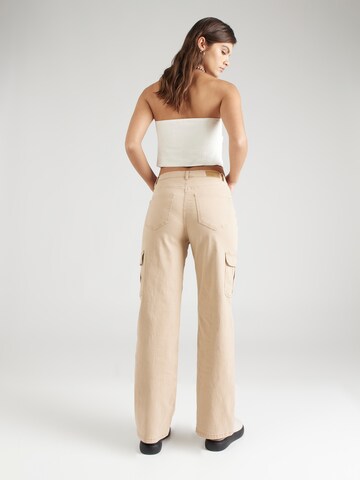 VERO MODA Wide leg Cargojeans 'TESSA' in Beige