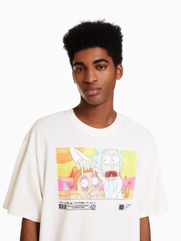Bershka T-Shirt in Weiß