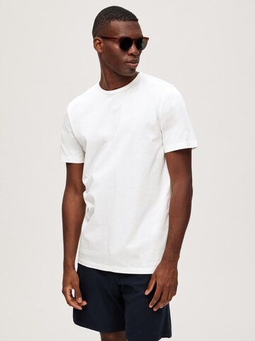 SELECTED HOMME T-Shirt 'FRANK' in Weiß