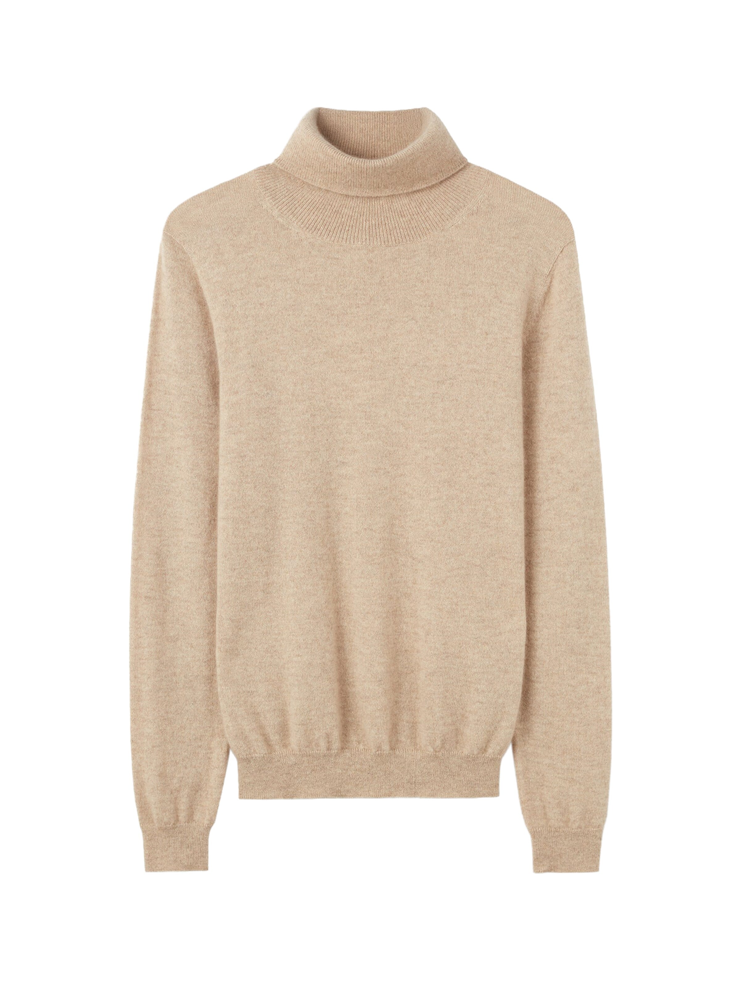 GOBI Cashmere - Jersey 'Women's Essential Cashmere Turtleneck Sweater' en beige: frente