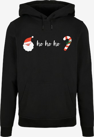 F4NT4STIC Sweatshirt 'Ho Ho Ho Weihnachten' in Schwarz: Vorderseite
