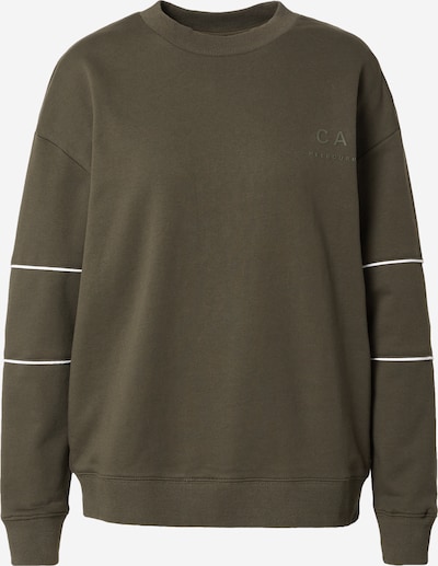 CASA AMUK Sweatshirt em oliveira / branco, Vista do produto