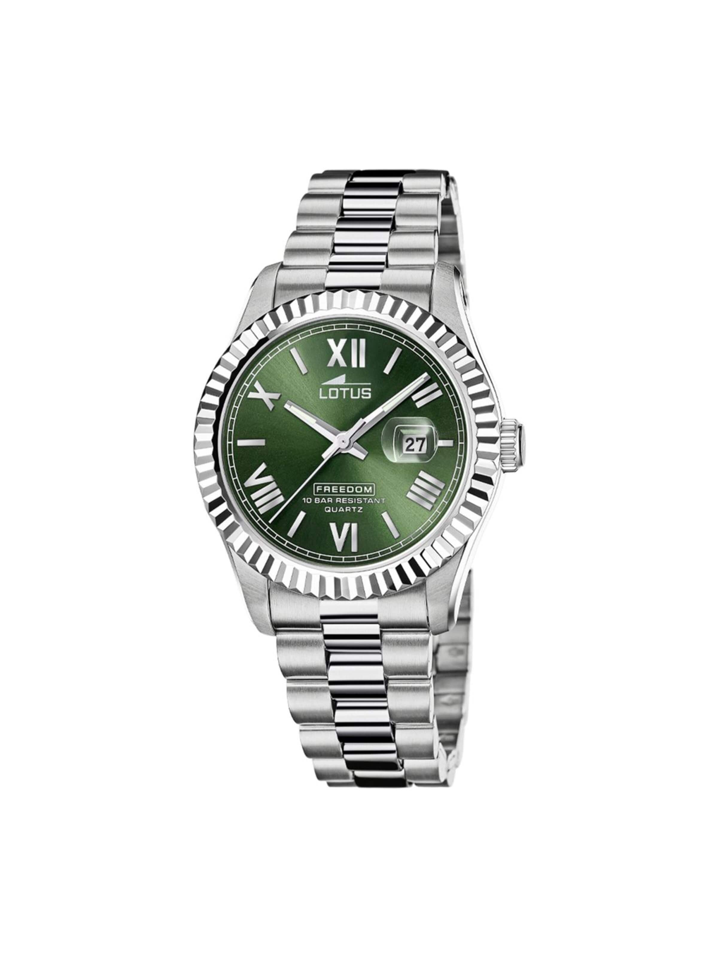 Lotus Analoog horloge 'Date watch Freedom' in Groen: voorkant