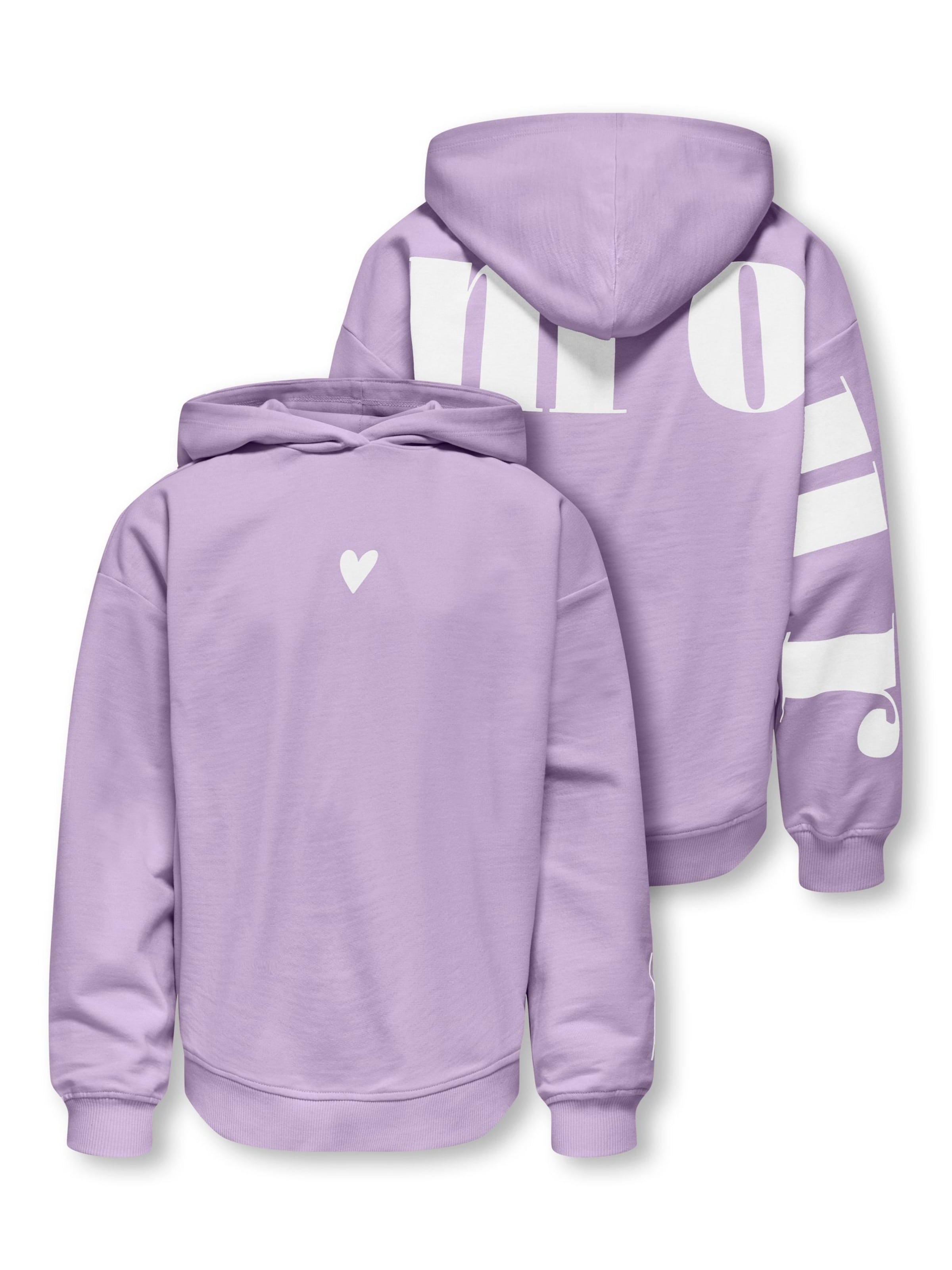 ONLY GIRLS Sweatshirt 'KOGHeart' i lilla