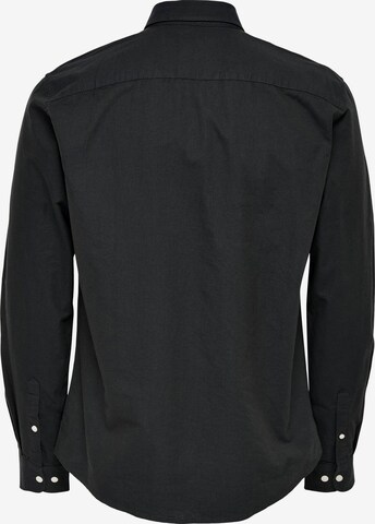 Coupe regular Chemise 'Neil' Only & Sons en noir