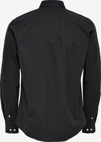 Only & Sons Regular fit Overhemd 'Neil' in Zwart