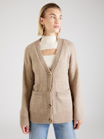 Abercrombie & Fitch Knit Cardigan in Brown: front