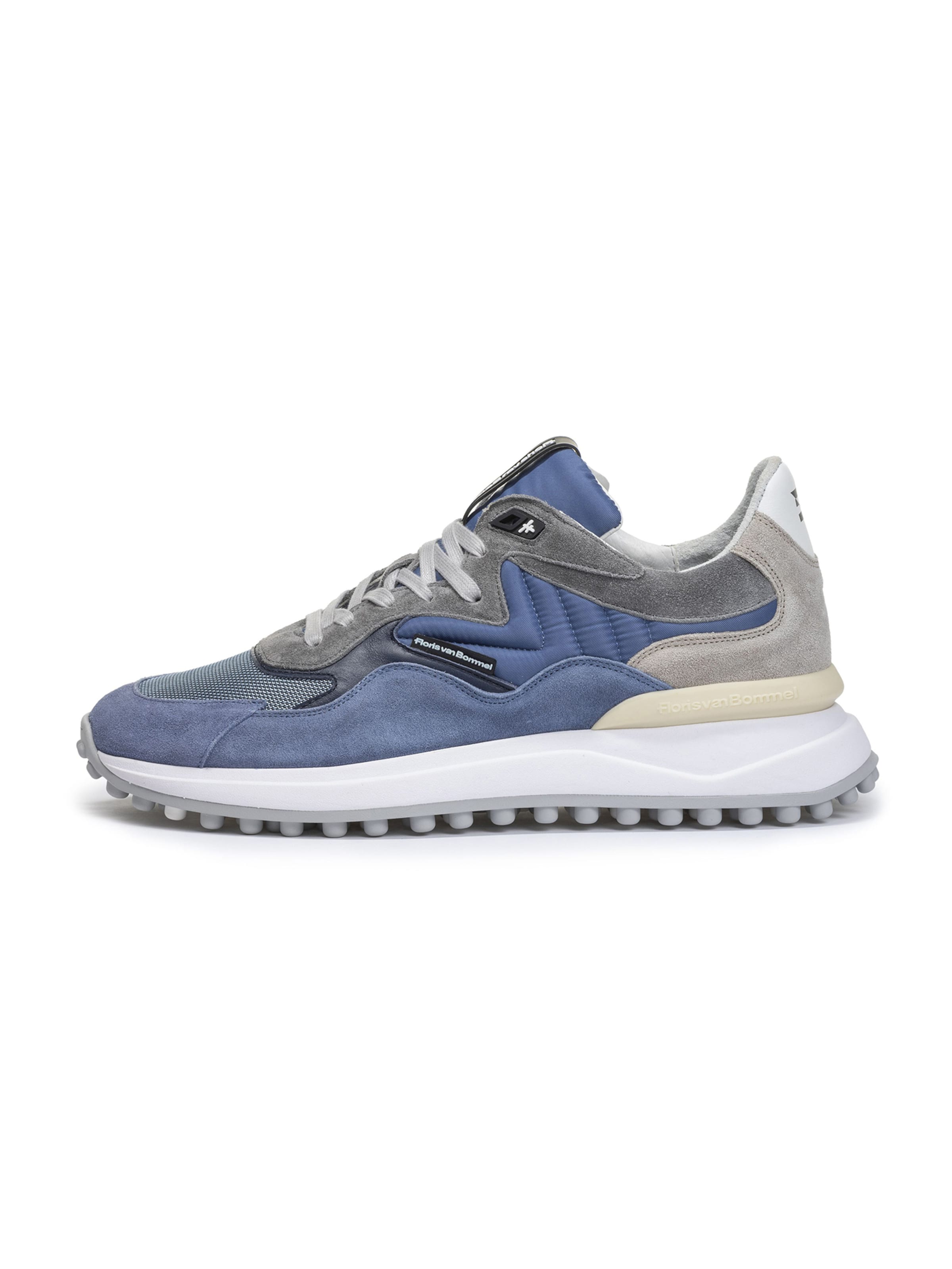 Floris van Bommel Platform trainers 'Noppi 20' in Blue: front