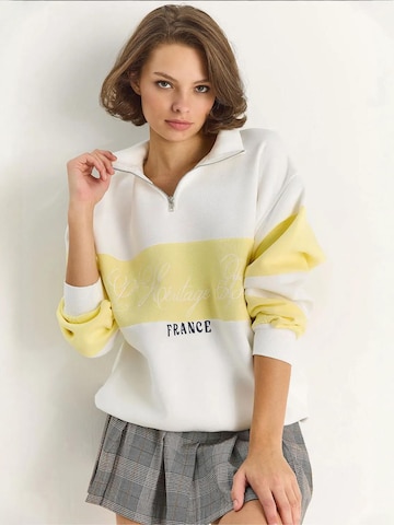 Sweat-shirt Bianco Lucci en blanc