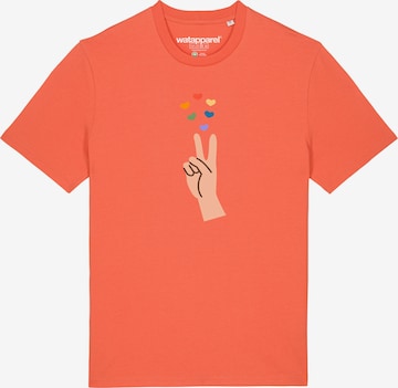 T-Shirt 'Spread Love' Watapparel en orange : devant