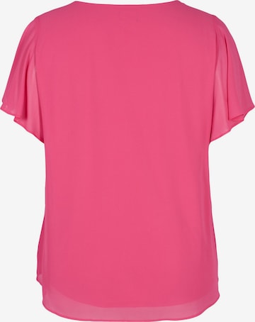 Zizzi Bluse 'Jagger' in Pink