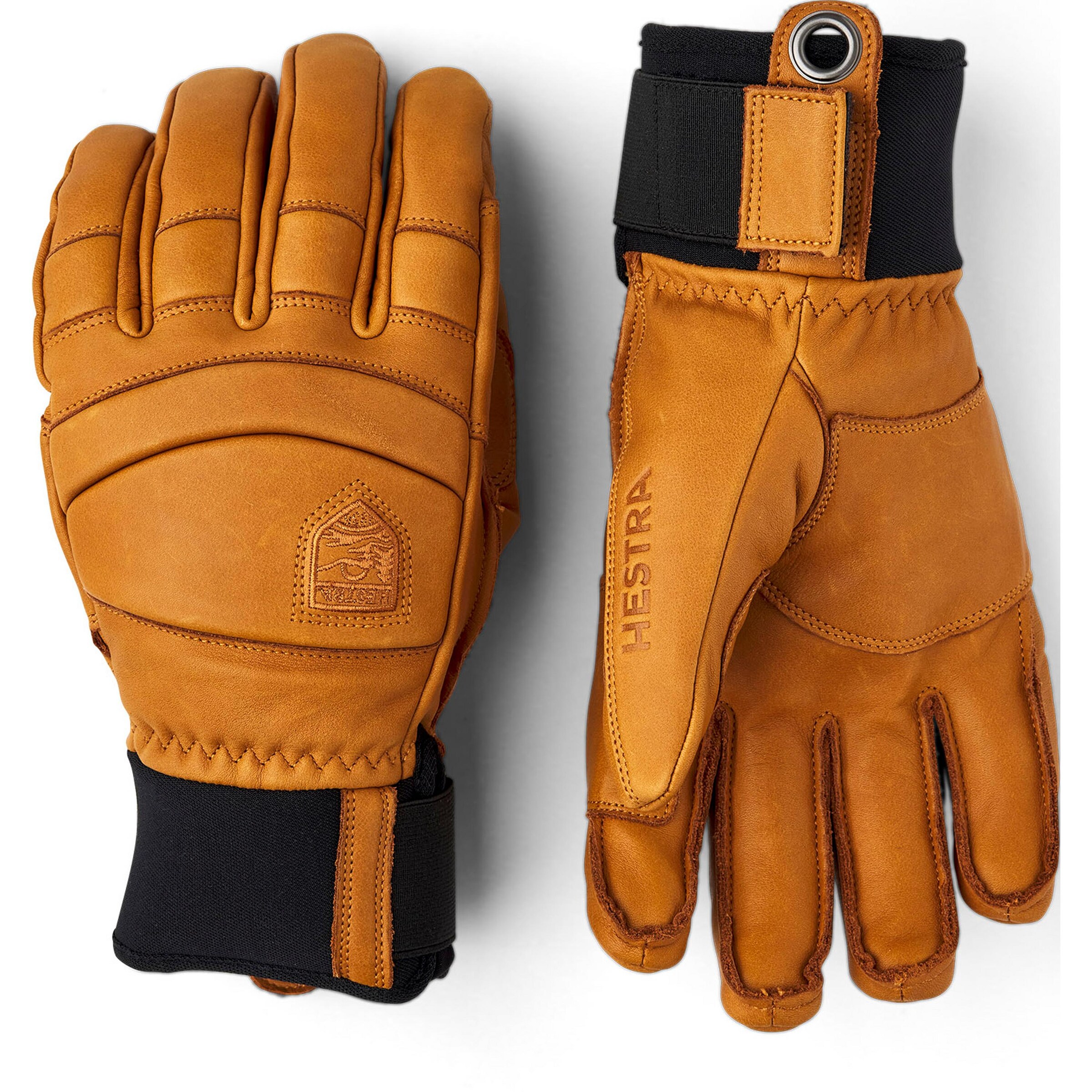 Hestra Skihandschuhe 'Fall Line 5 finger' in Braun: Vorderseite
