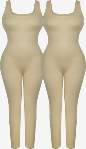 MEETWEE Sportbody 'Base Layer' in Beige: voorkant