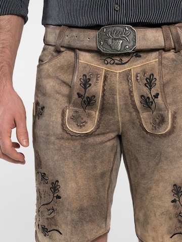 Regular Pantalon folklorique SPIETH & WENSKY en marron