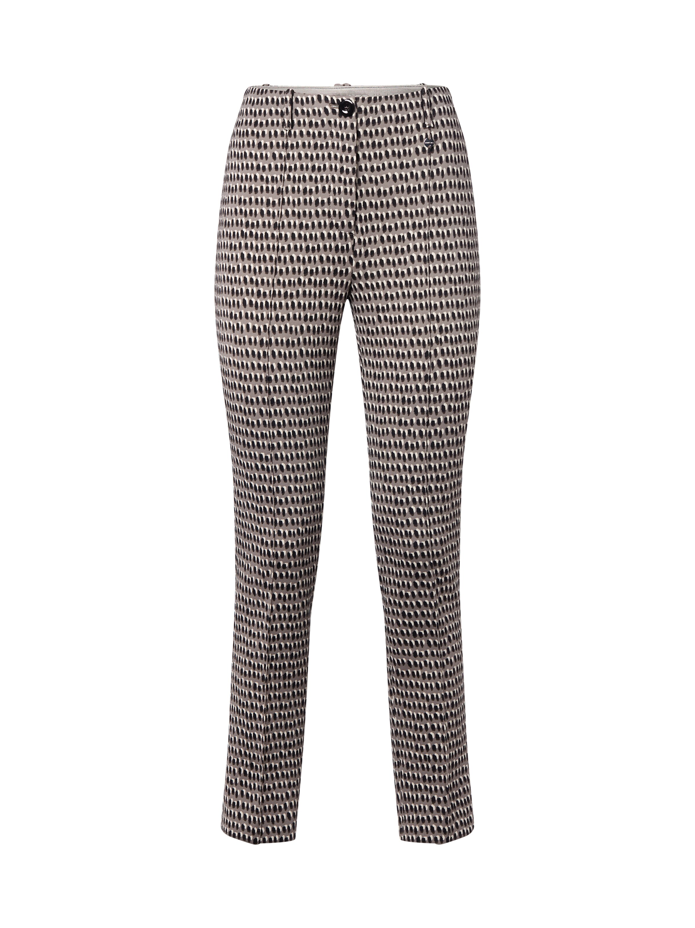 Marc Cain Slim fit Trousers 'Sydney' in Grey: front