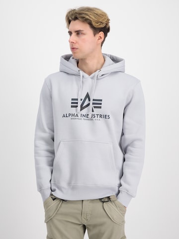 ALPHA INDUSTRIES Mikina - Sivá: predná strana