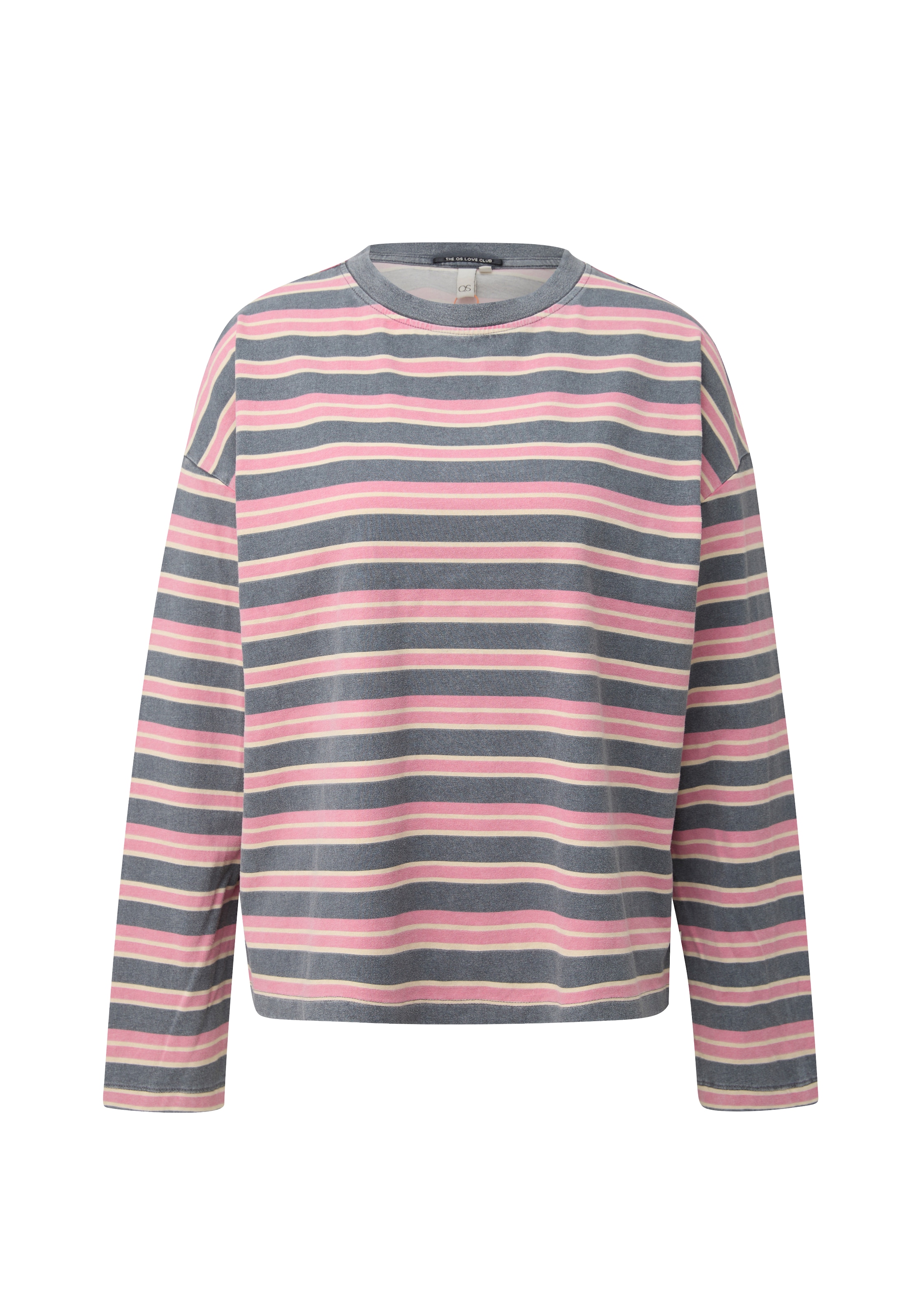 QS Shirt in Grau: Vorderseite