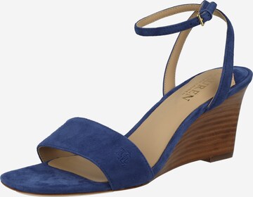 Lauren Ralph Lauren Sandalen met riem 'KATHERINE' in Blauw: voorkant