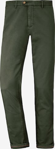 Coupe slim Pantalon chino 'Brandon' REDPOINT en vert : devant