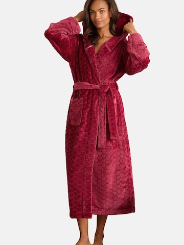 Peignoir long love & roses en rouge : devant