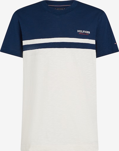 Marškinėliai iš TOMMY HILFIGER, spalva – tamsiai mėlyna jūros spalva / margai balta, Prekių apžvalga