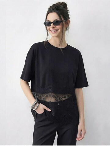Bianco Lucci Shirt in Zwart: voorkant