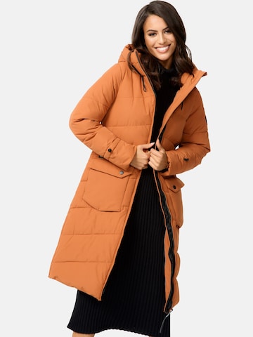 Manteau d’hiver MARIKOO en orange : devant