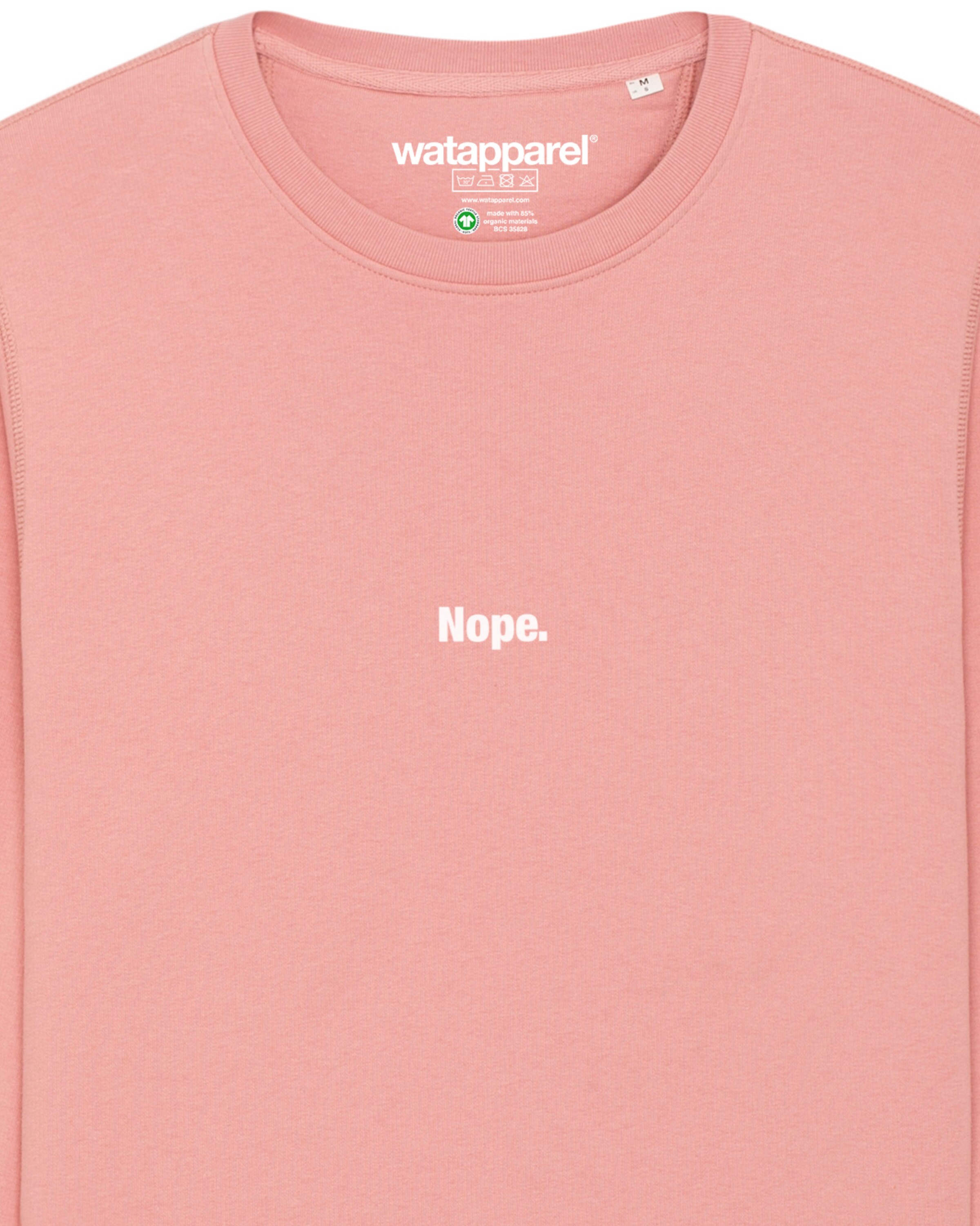 Felpa ' Nope ' di Watapparel in rosa