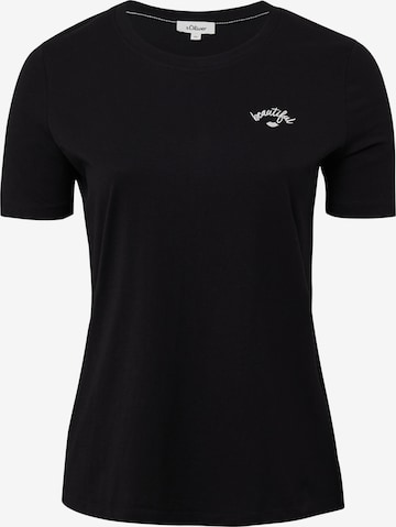 s.Oliver T-Shirt in Schwarz: Vorderseite
