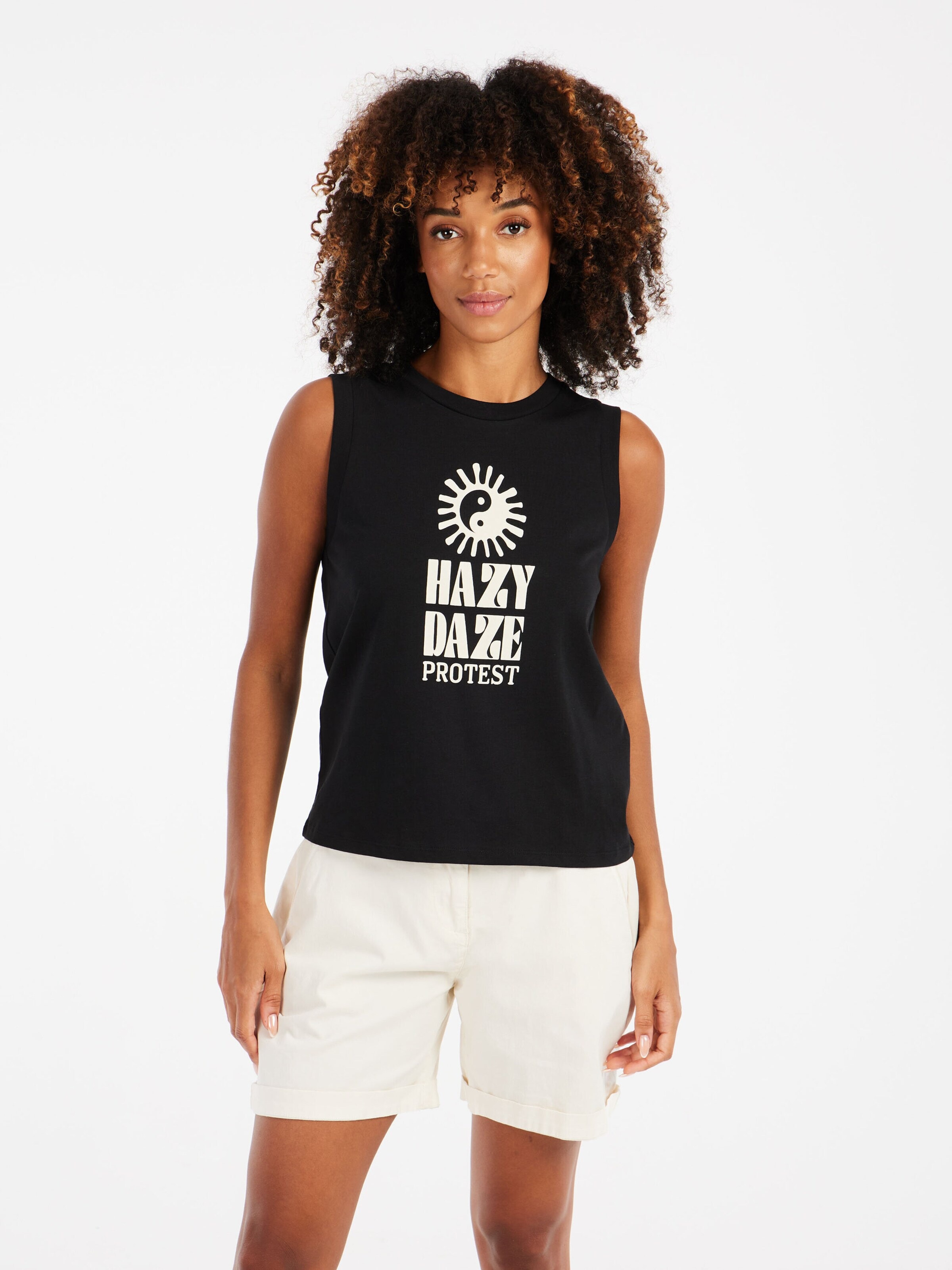 PROTEST Top 'PRTMalang' in Black: front