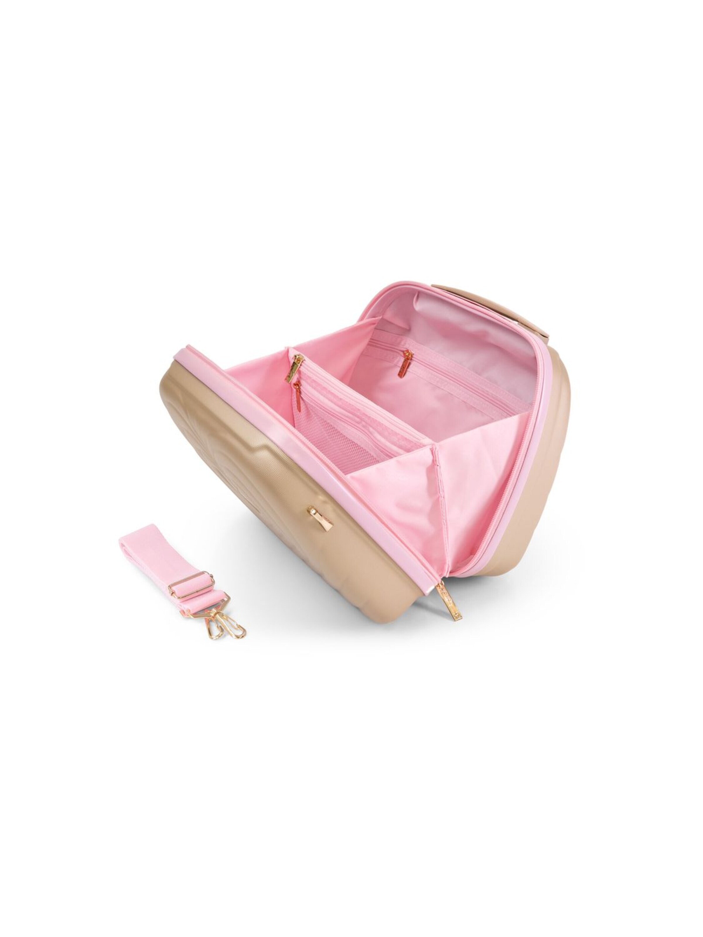 Braccialini - Bolsa de maquillaje 'Matelassé' en oro