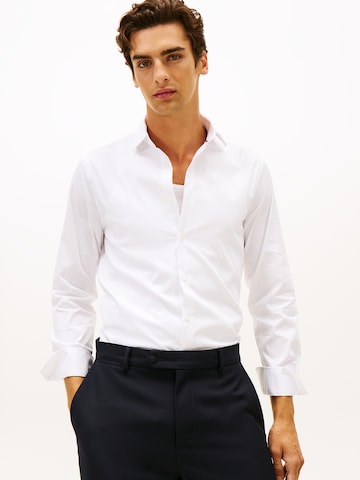 TOMMY HILFIGER Regular fit Overhemd 'FLEX' in Wit: voorkant