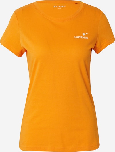 MUSTANG Μπλουζάκι 'ALBANY' σε σκούρο πορτοκαλί / λευκό, Άποψη προϊόντος