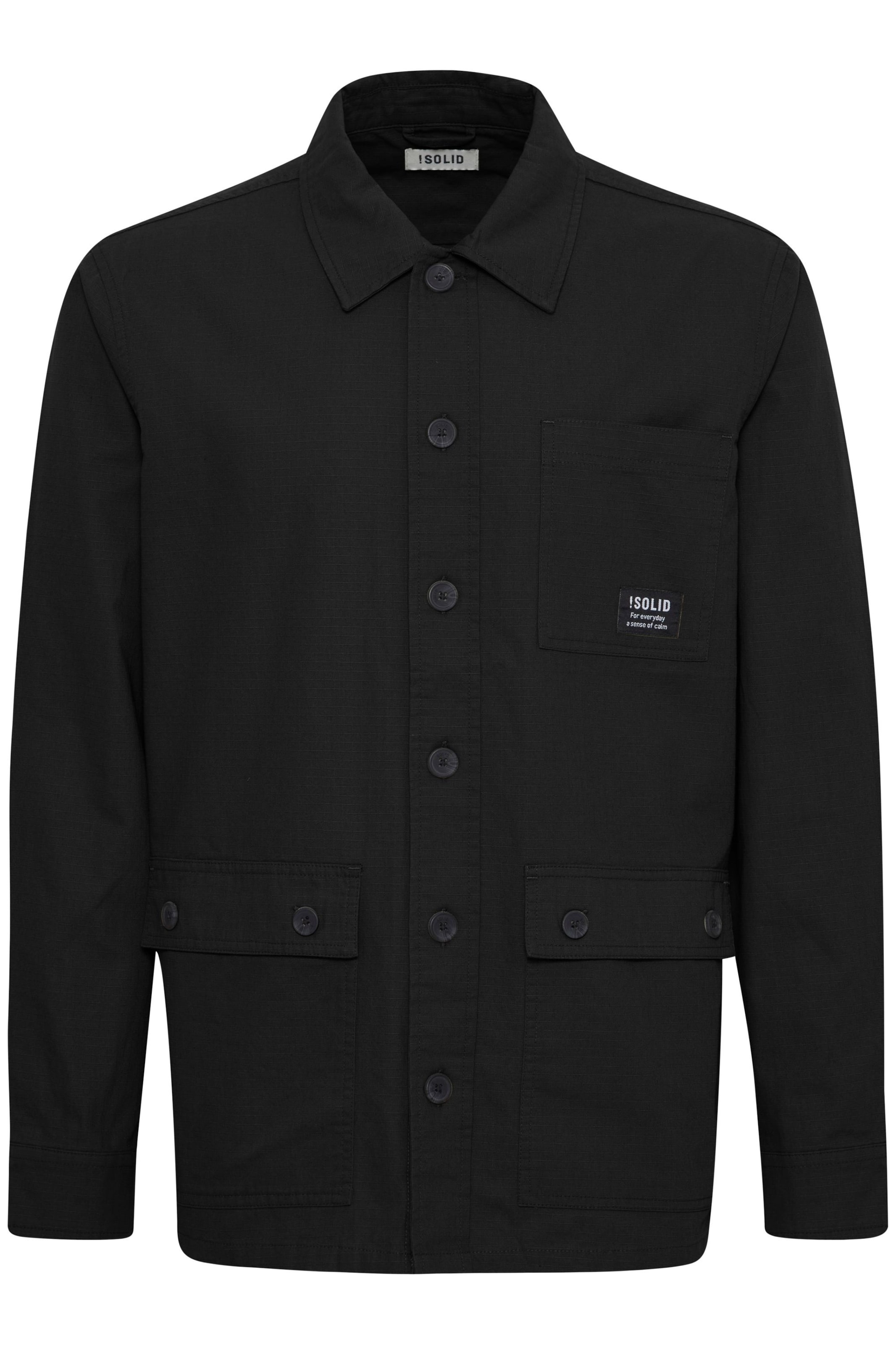 !Solid Between-season jacket 'Laurie' in Black: front