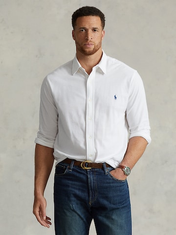 Polo Ralph Lauren Big & Tall Средняя посадка Рубашка в Белый: спереди