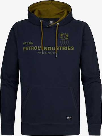 Sweat-shirt Petrol Industries en bleu : devant