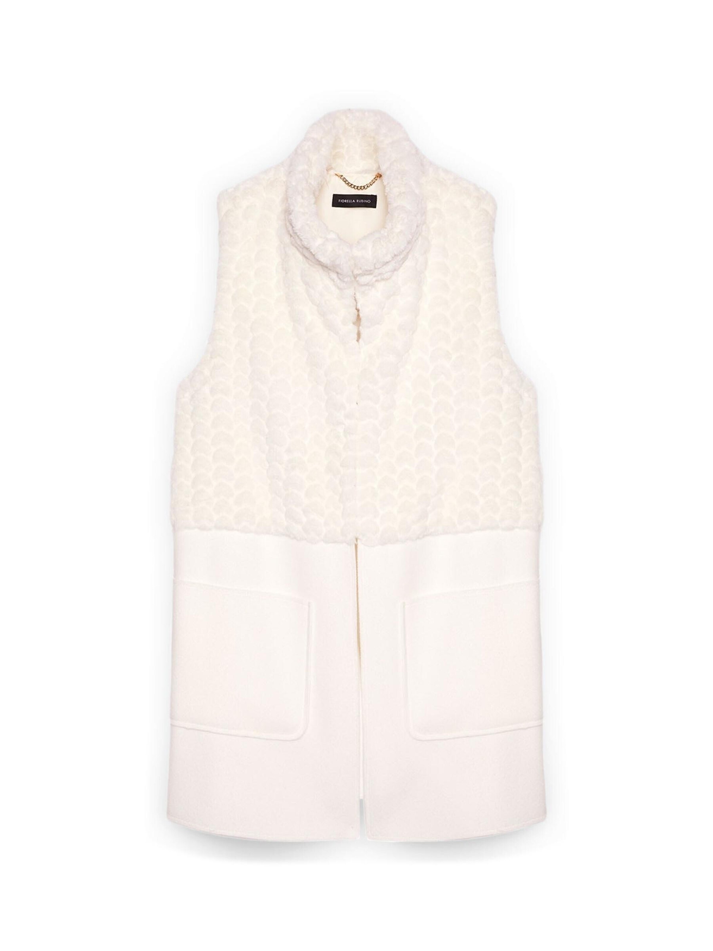 Fiorella Rubino Winter Coat in White: front